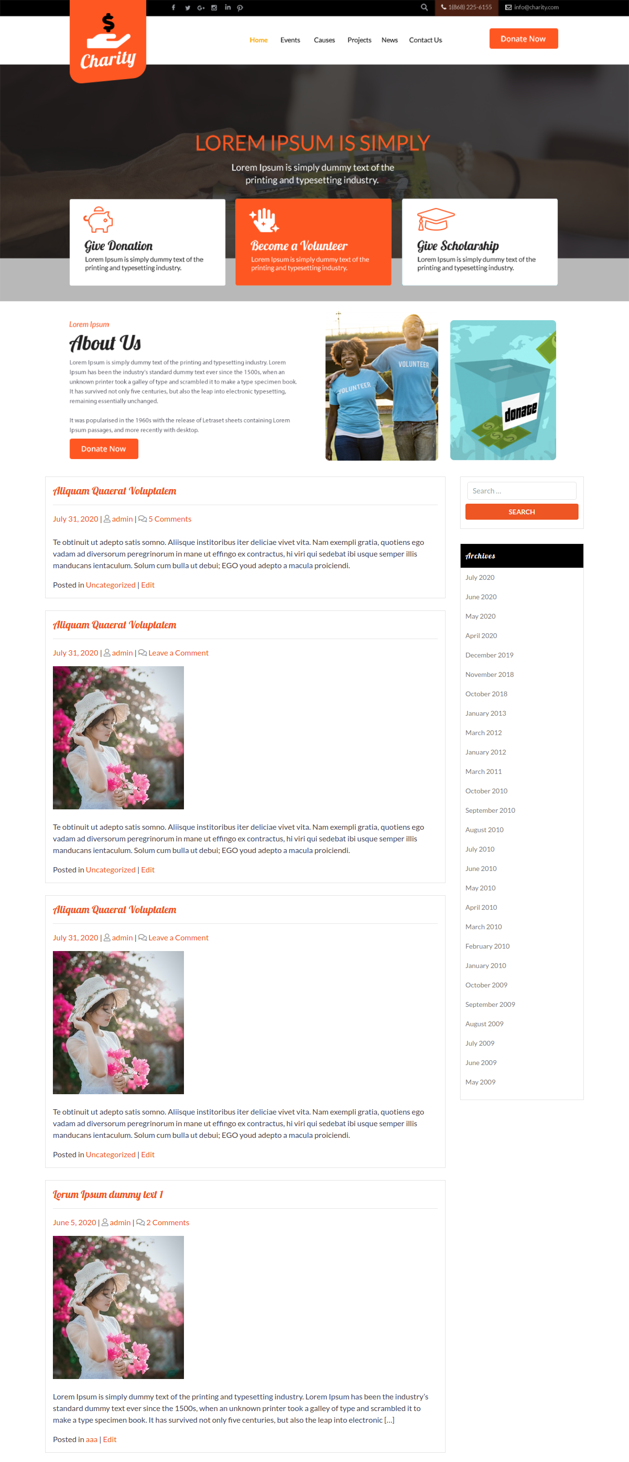 Free Charity WordPress Theme