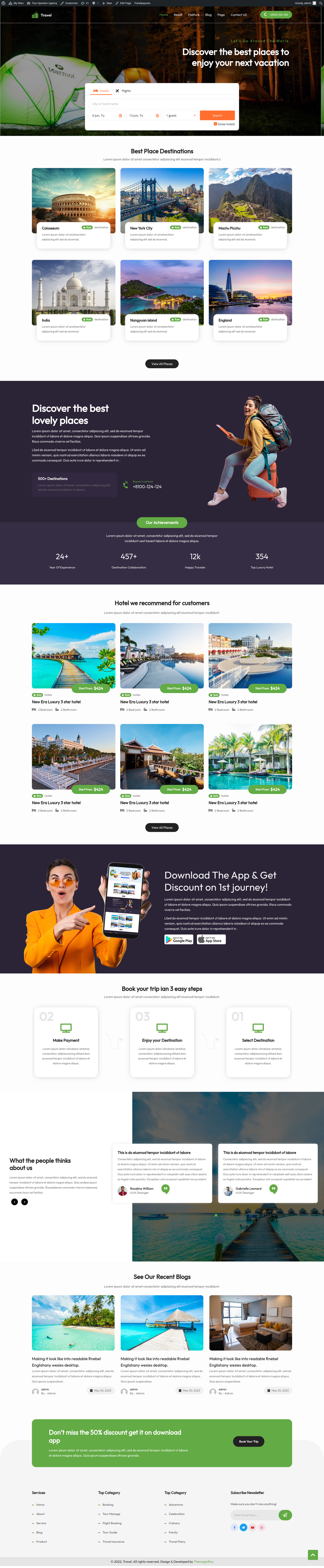 Premium Tour Operator WordPress Theme