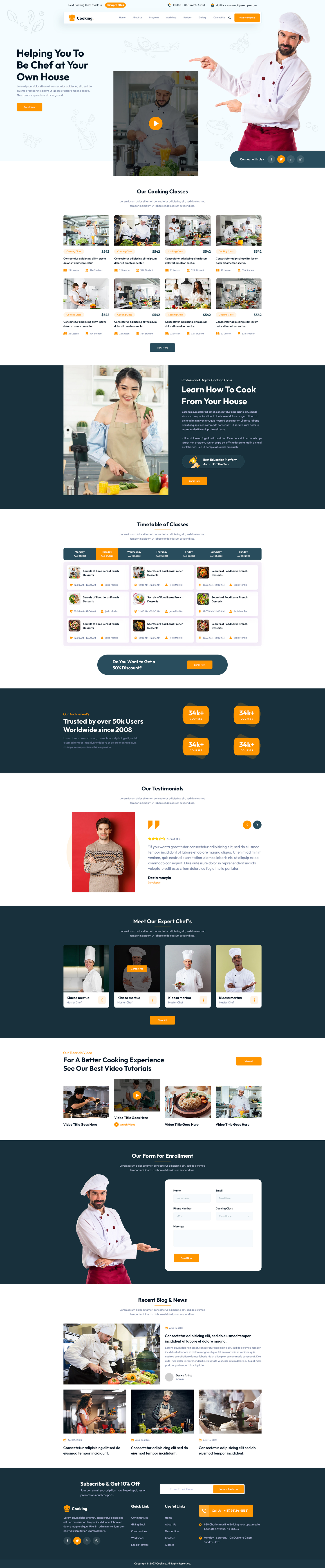 Cooking WordPress theme
