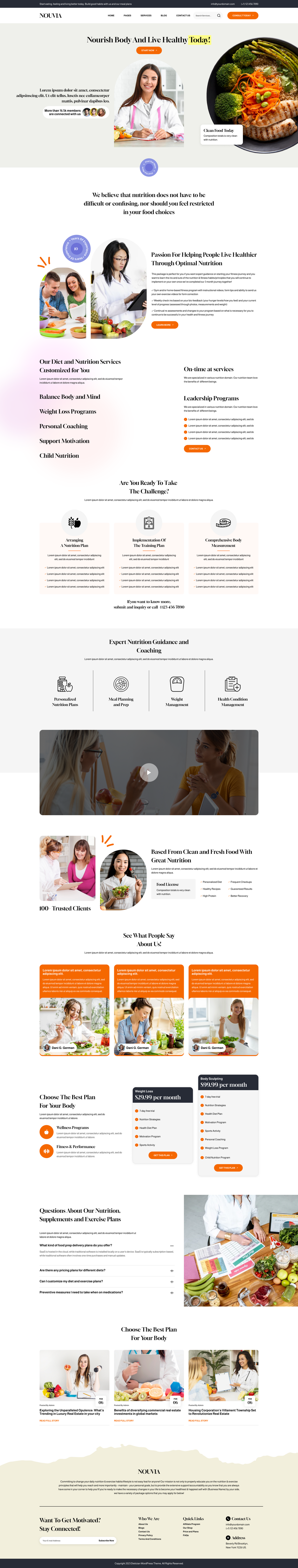 Diet Consultant WordPress Theme