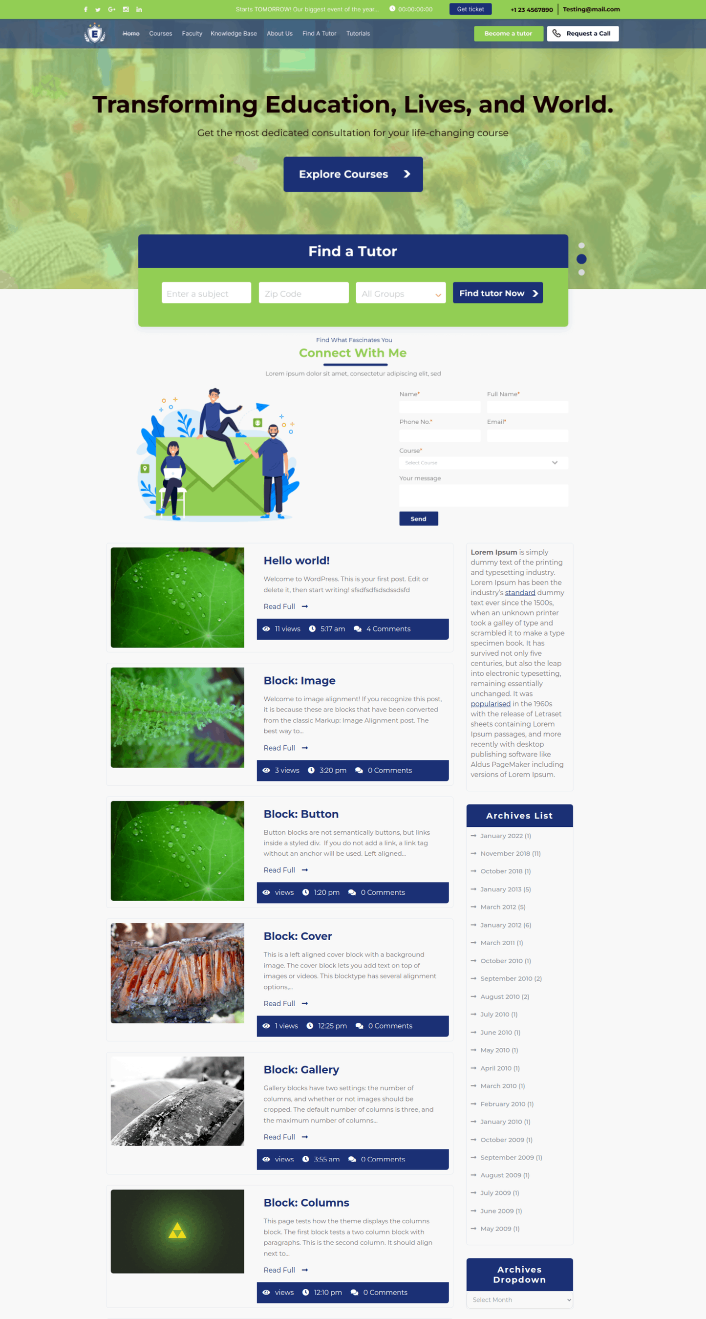Free Coaching WordPress Theme