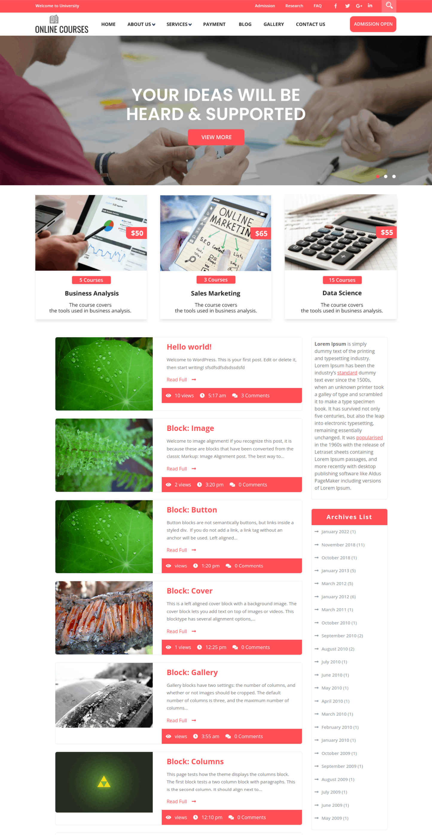 Free Elearning WordPress Theme