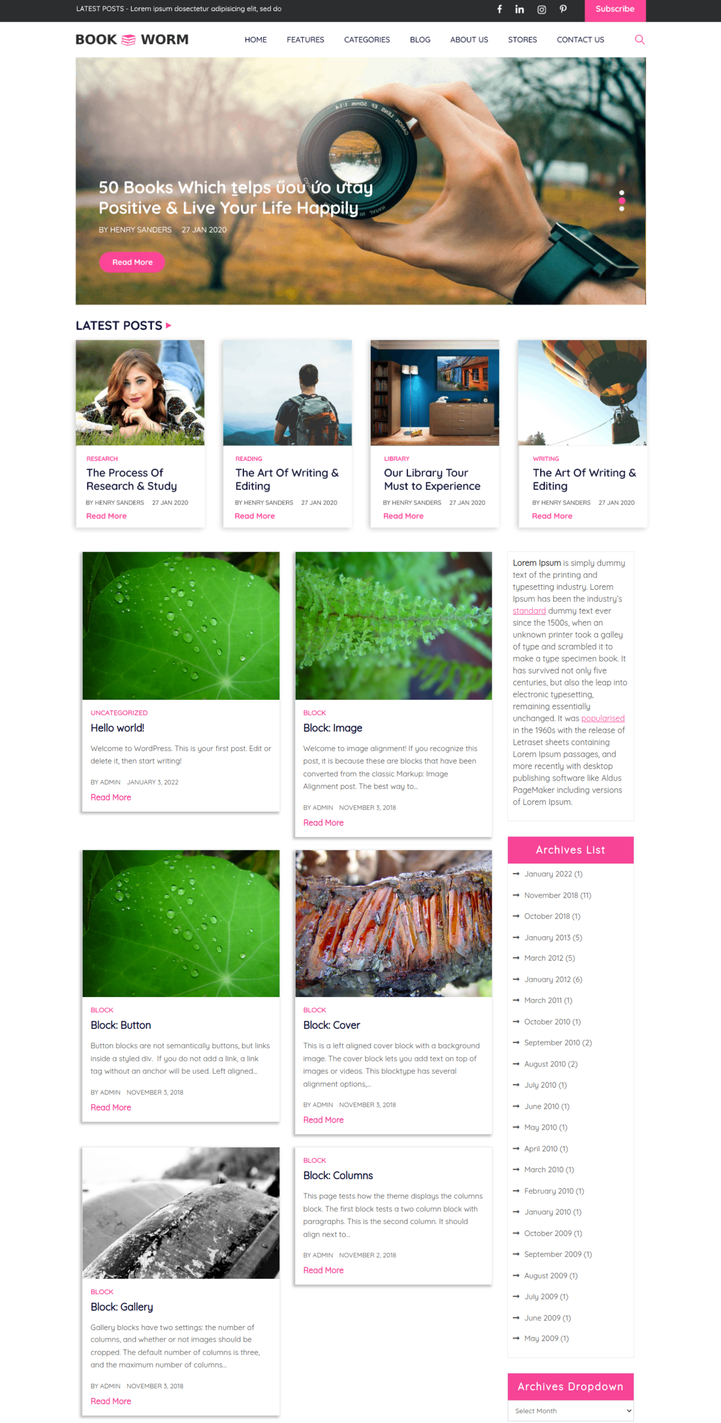 Free Fashion Blog WordPress Theme