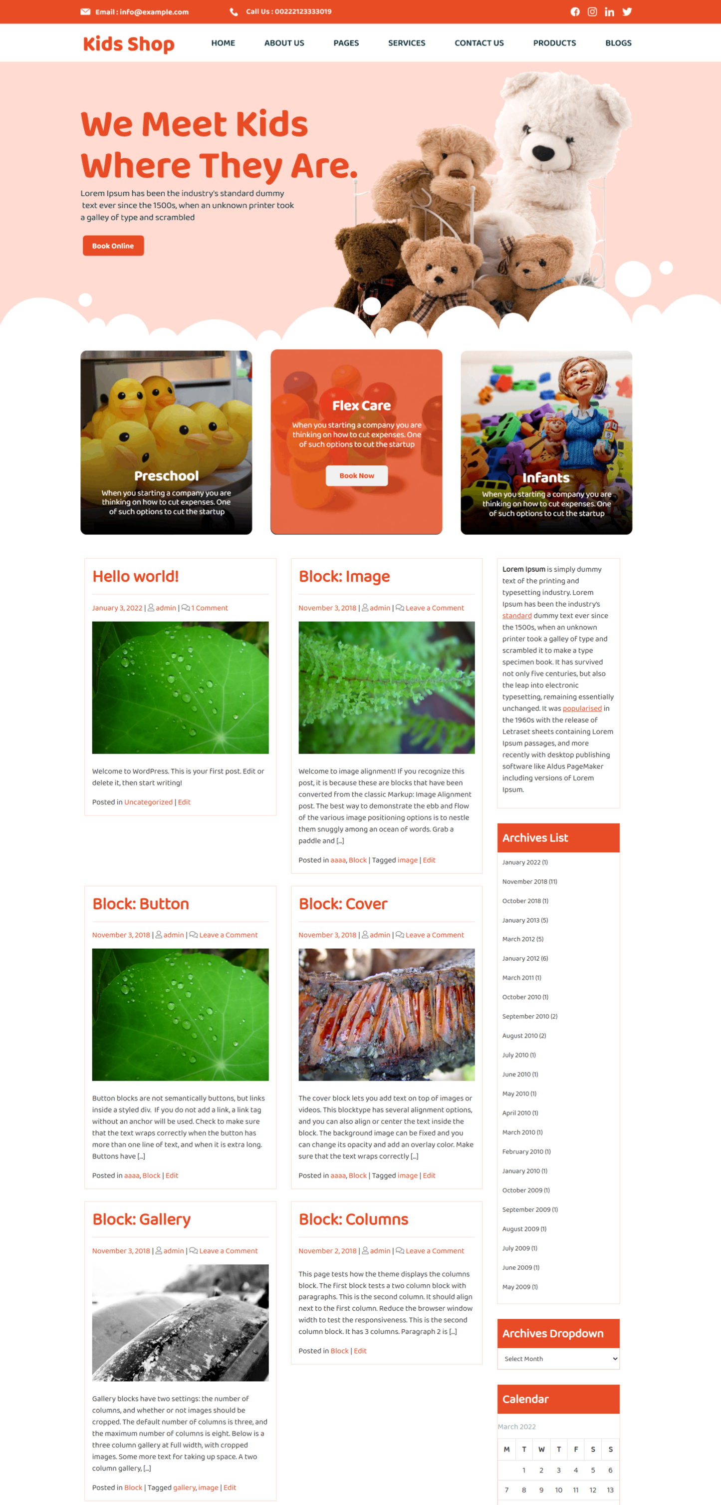Free Gift Shop WordPress Theme