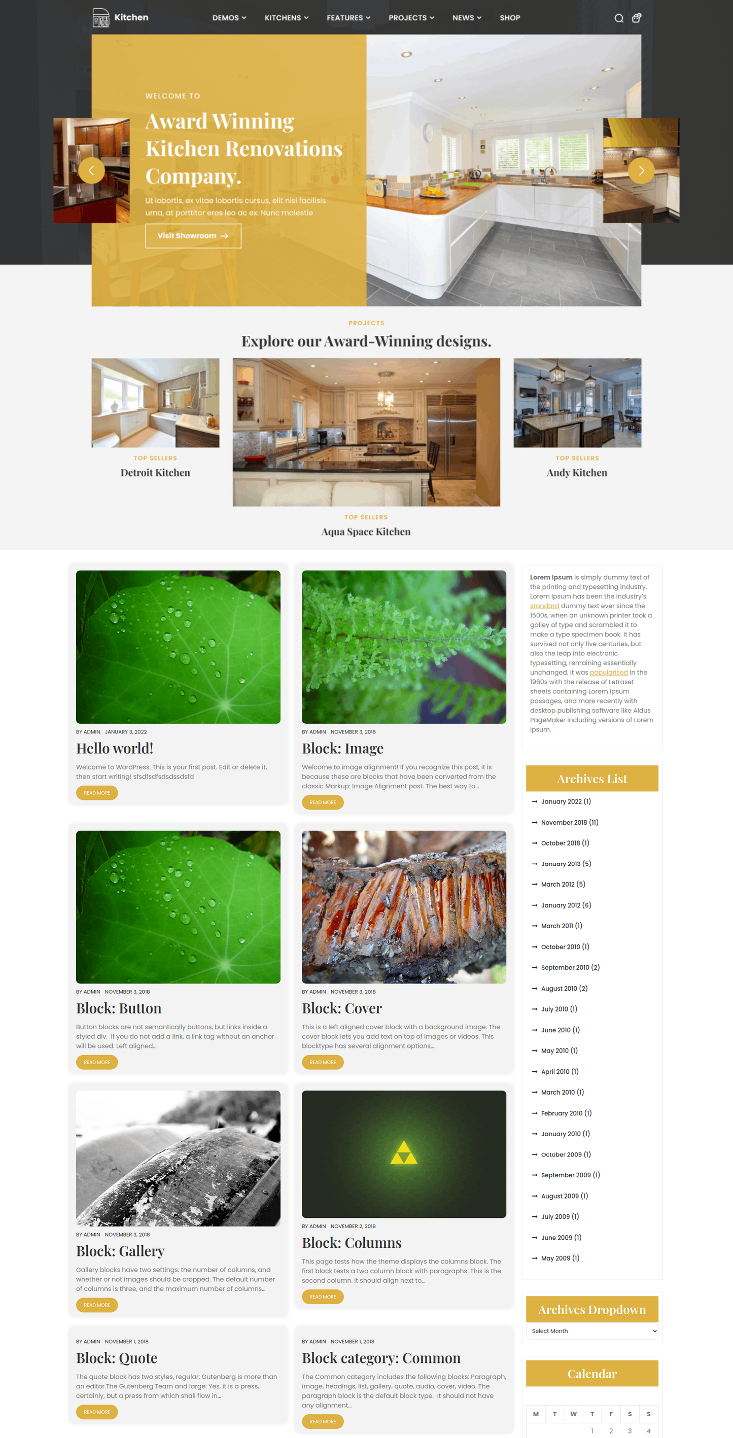 Free Kitchen WordPress Theme
