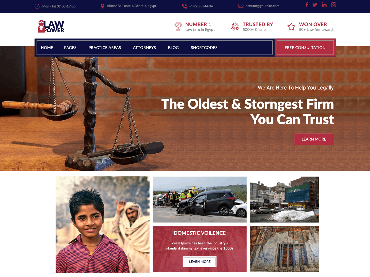 free lawyer wordpress theme