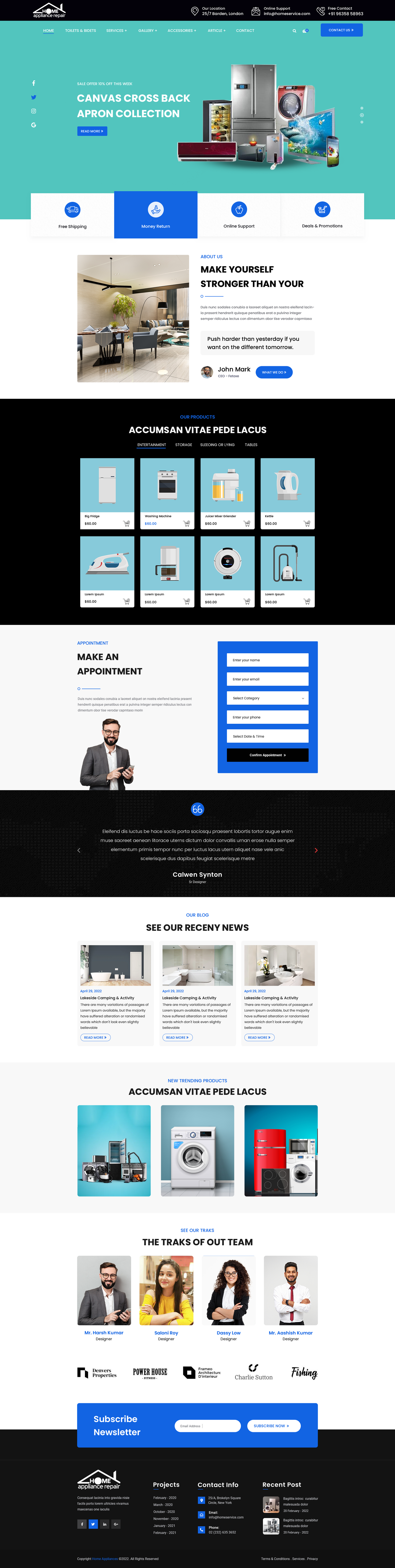 Home Appliances WordPress Theme