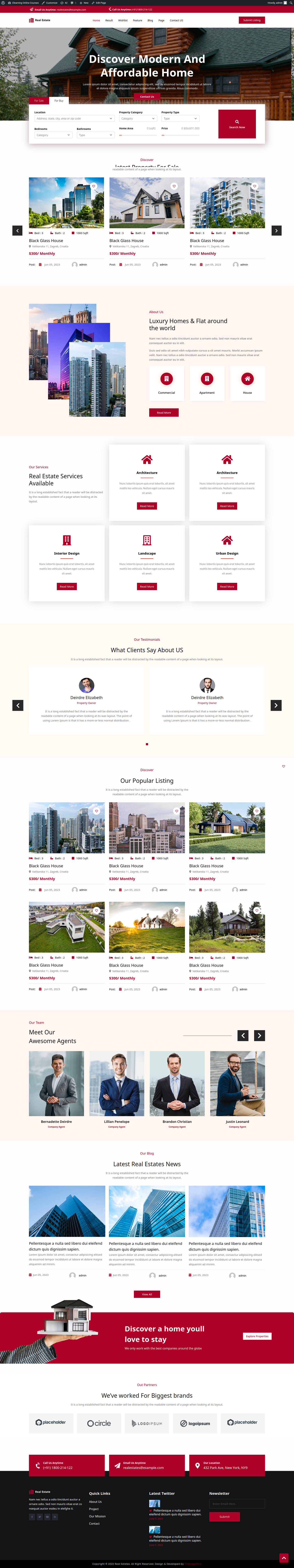 Premium Property Management WordPress Theme
