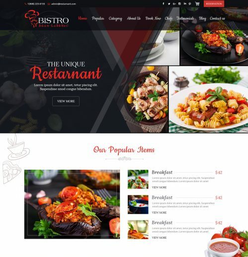 restaurant wordpress theme