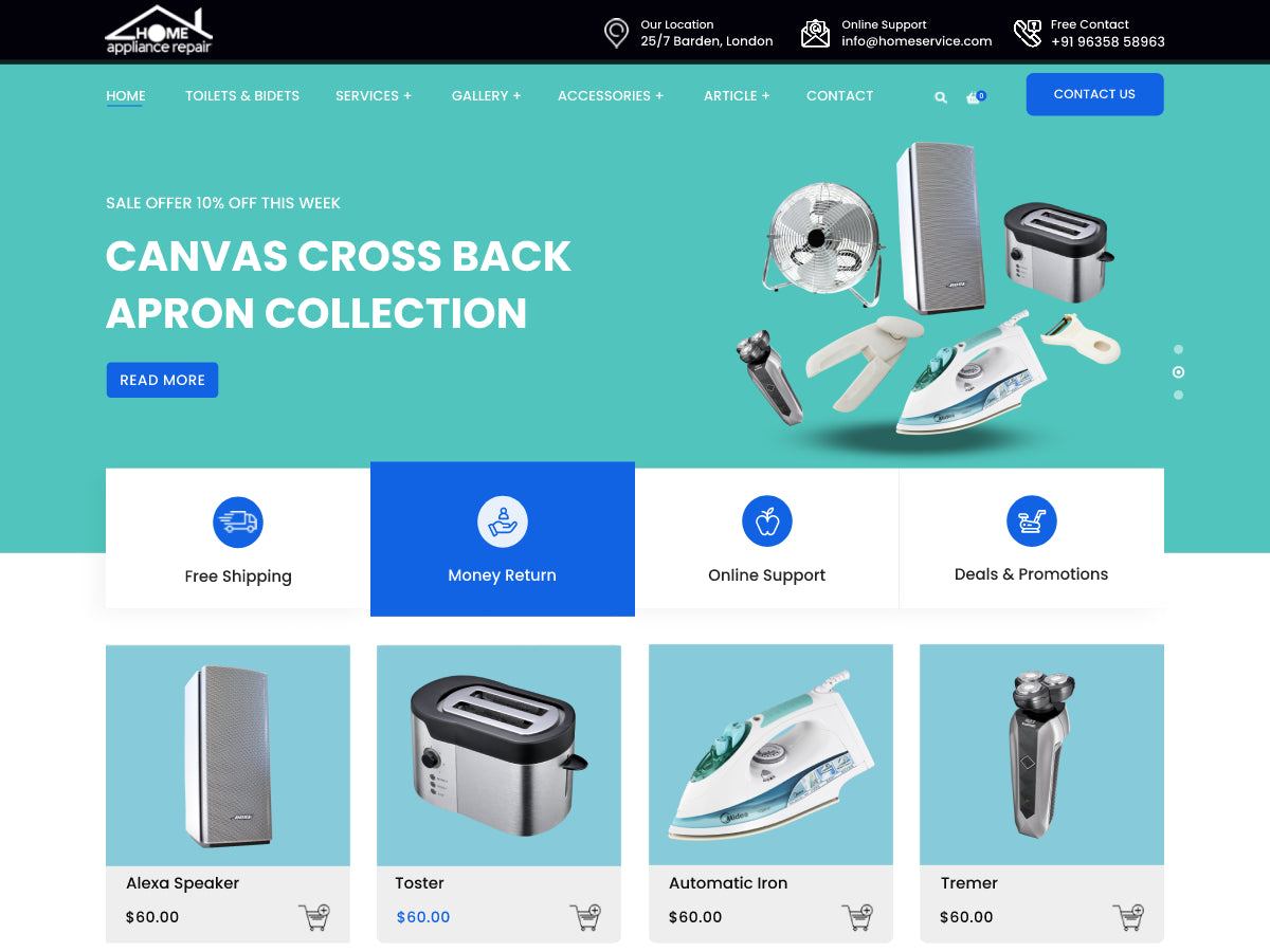 Home Appliances WordPress Theme