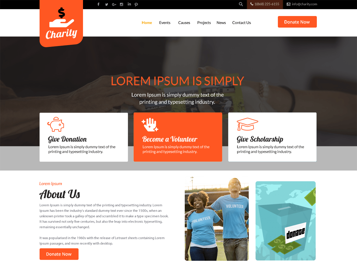 Charity WordPress Theme