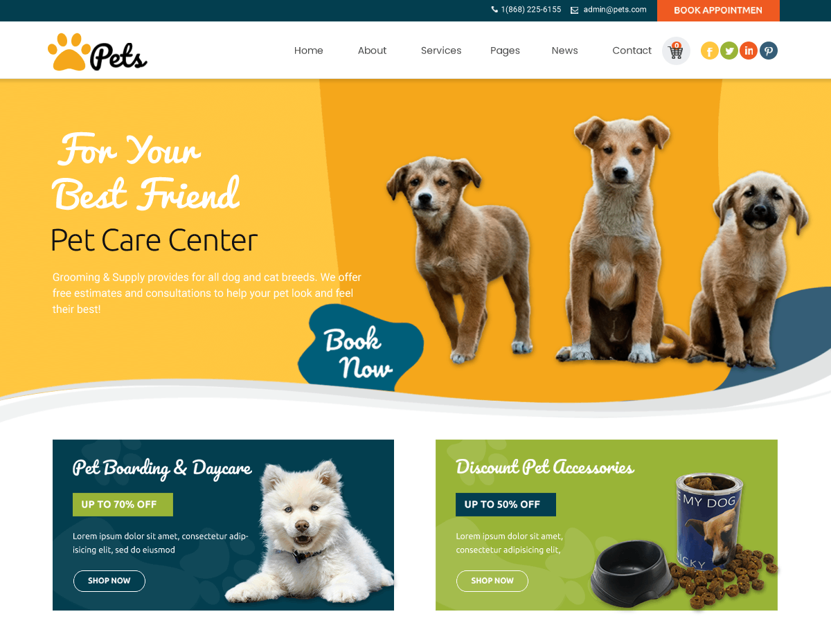 Pet WordPress theme