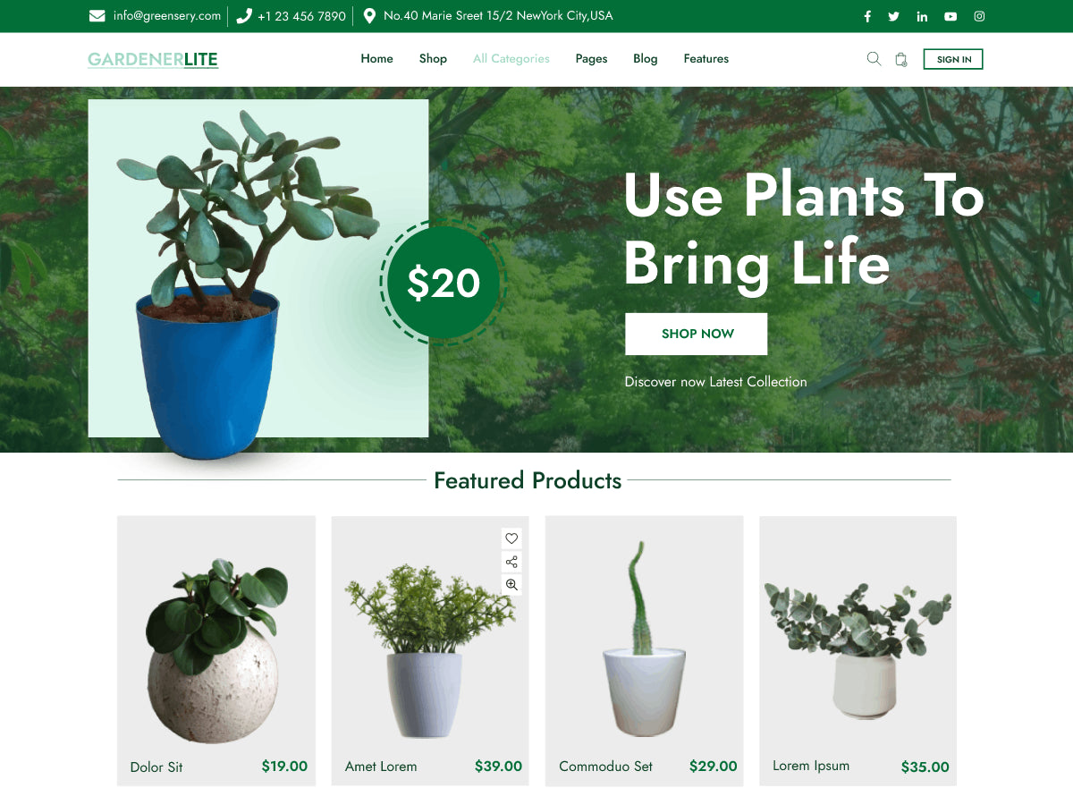 Free Gardener WordPress Theme