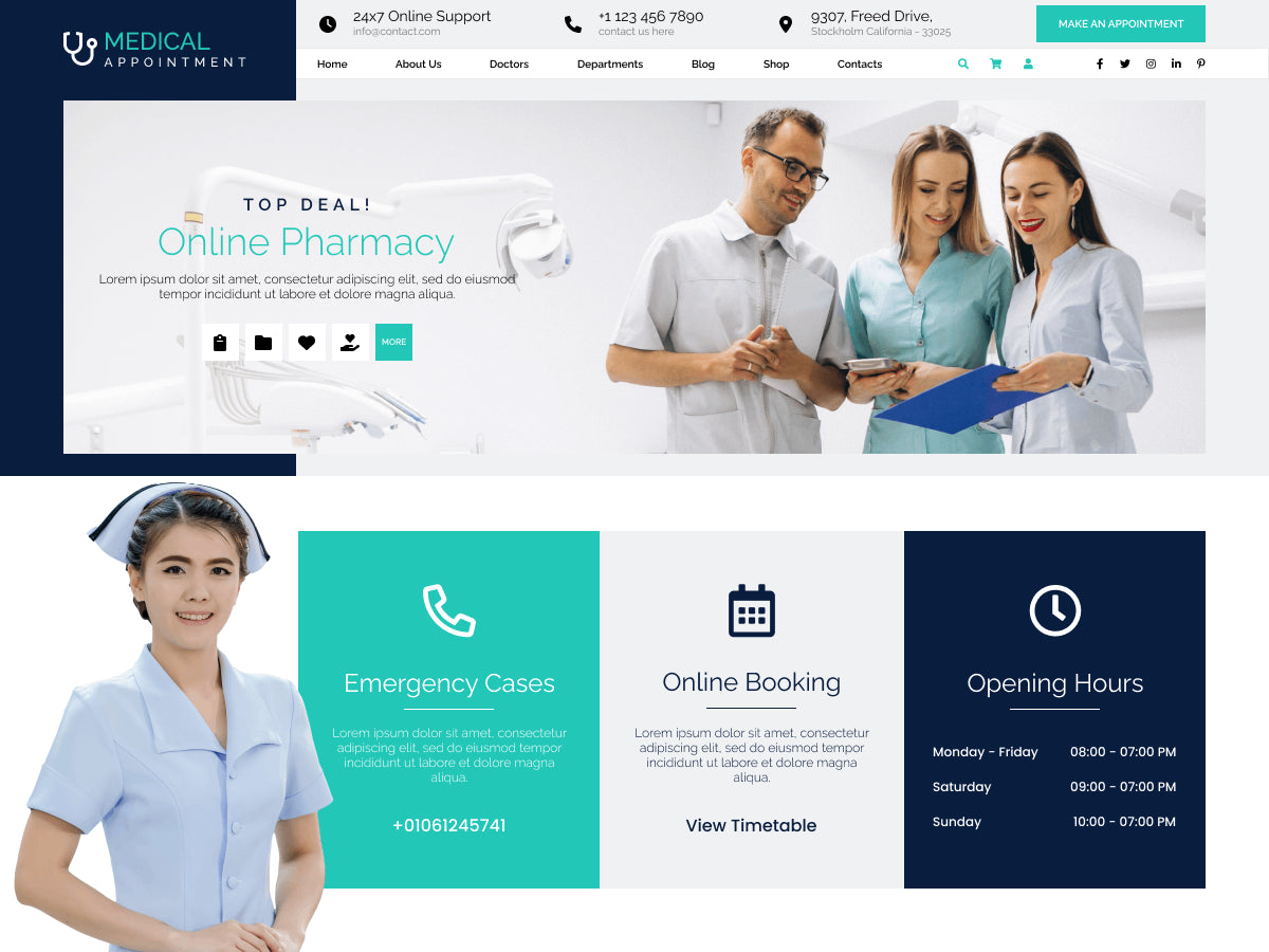 Medical Appointment WordPress Theme
