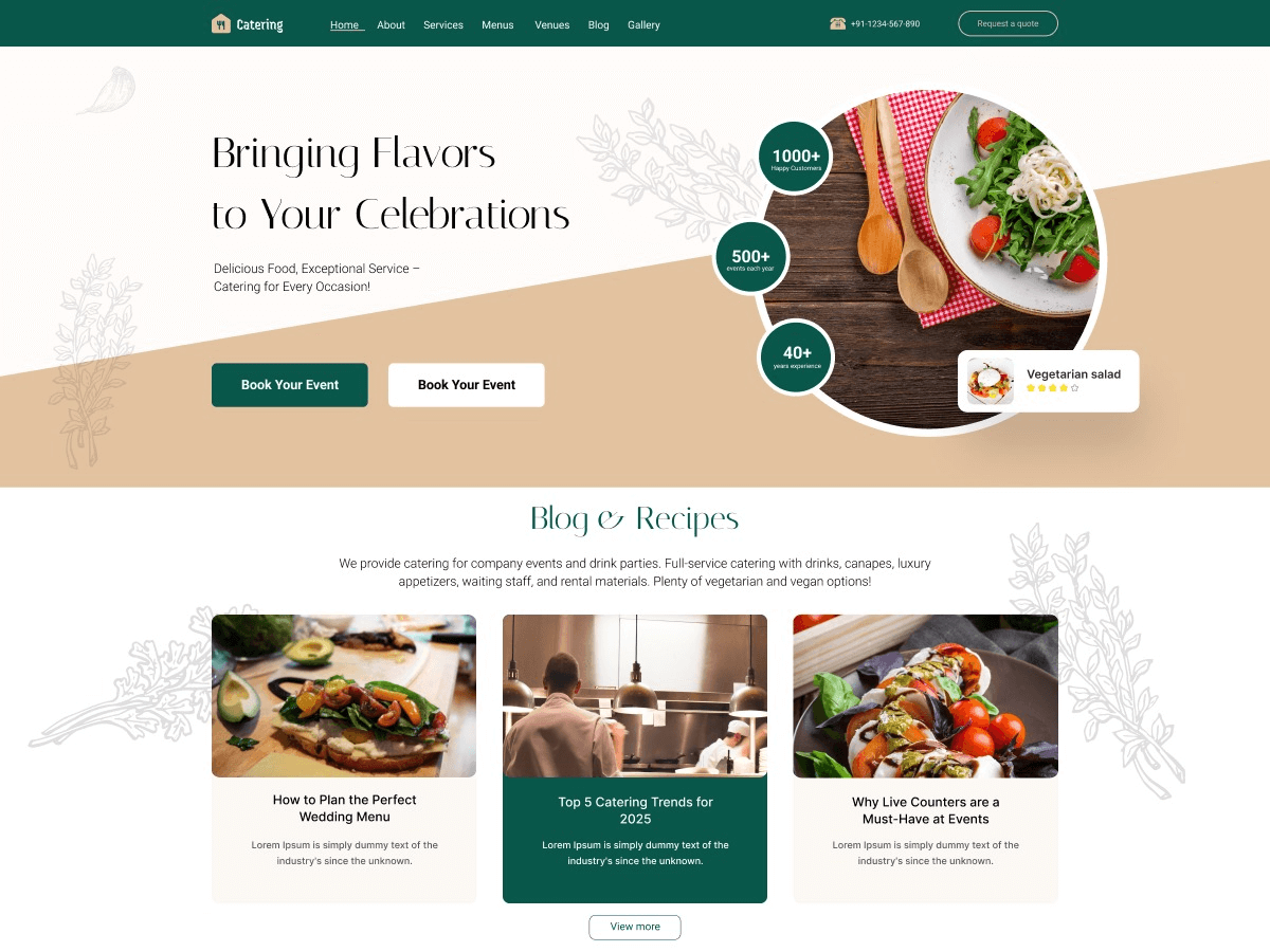 Catering WordPress Theme