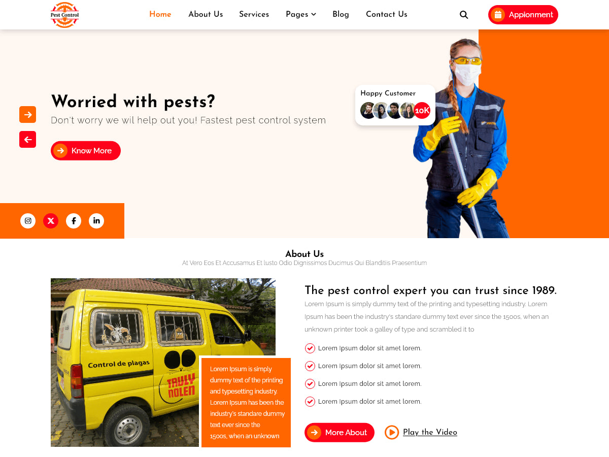 Pest Control WordPress Theme