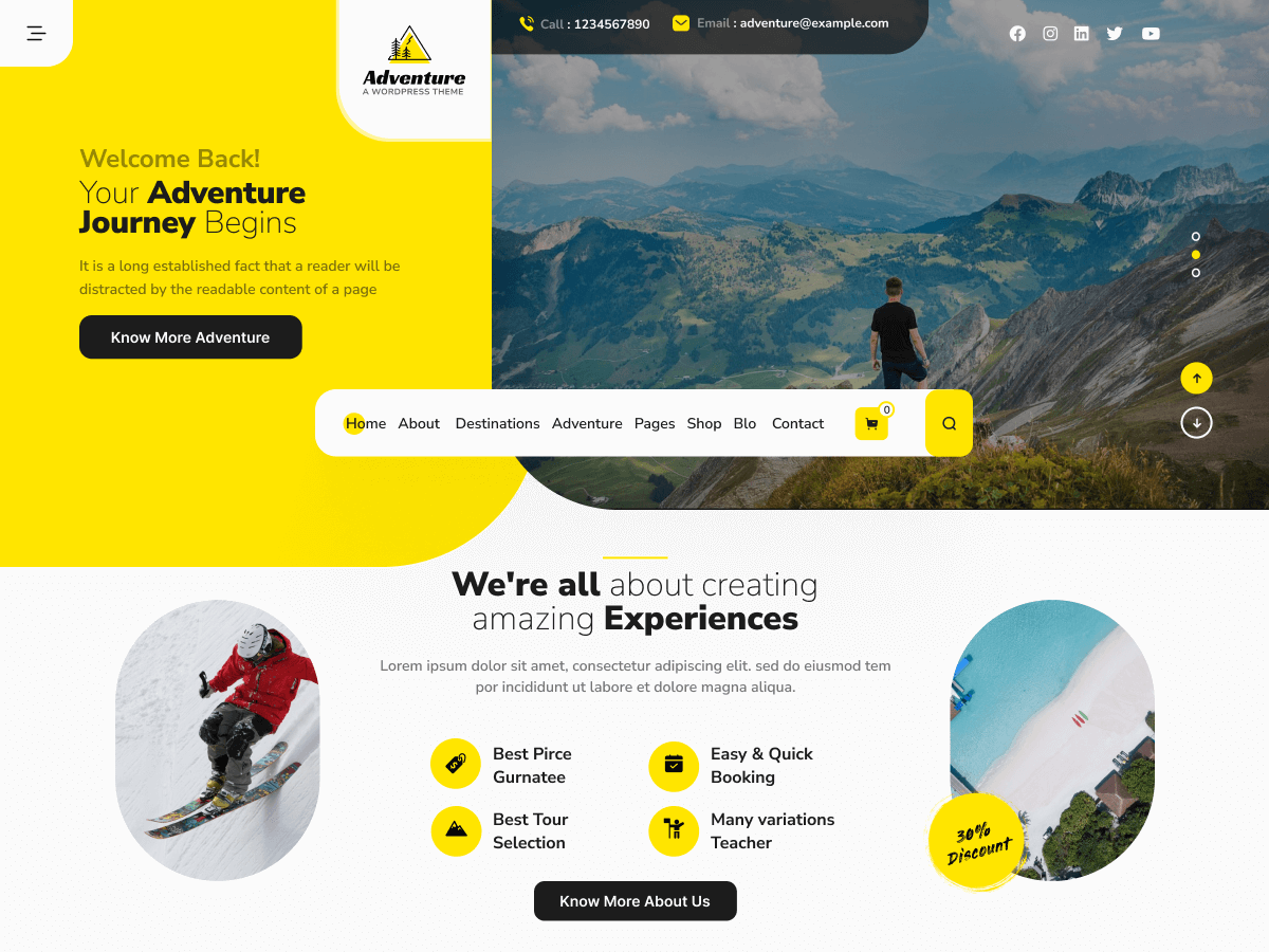 Tourism WordPress Theme