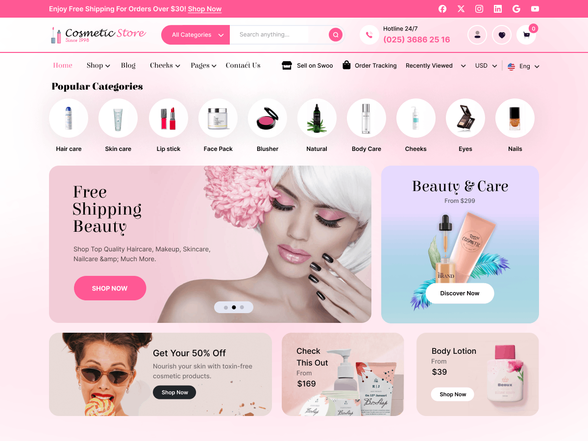 Cosmetic Store WordPress Theme