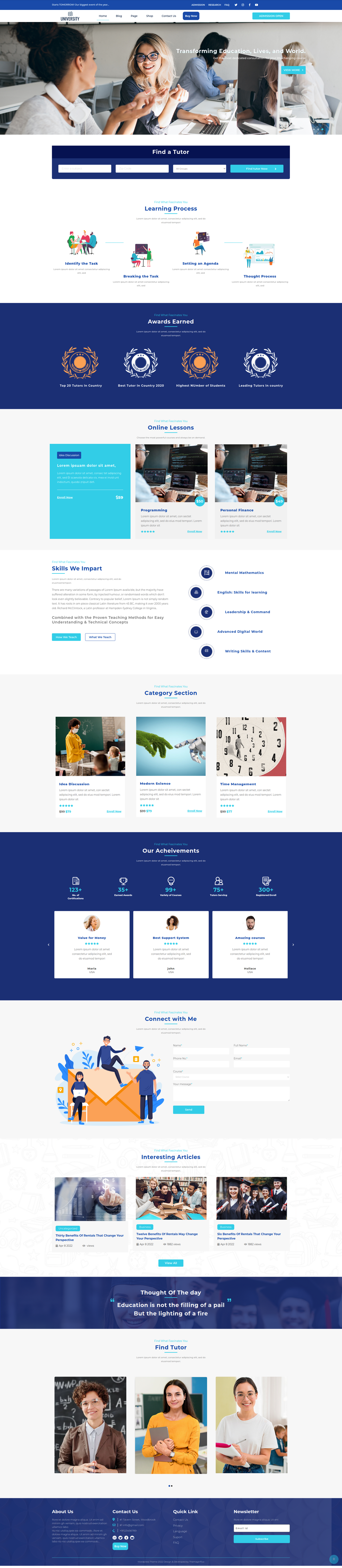 Tutor University WordPress Theme