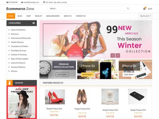 Free Ecommerce WordPress Theme