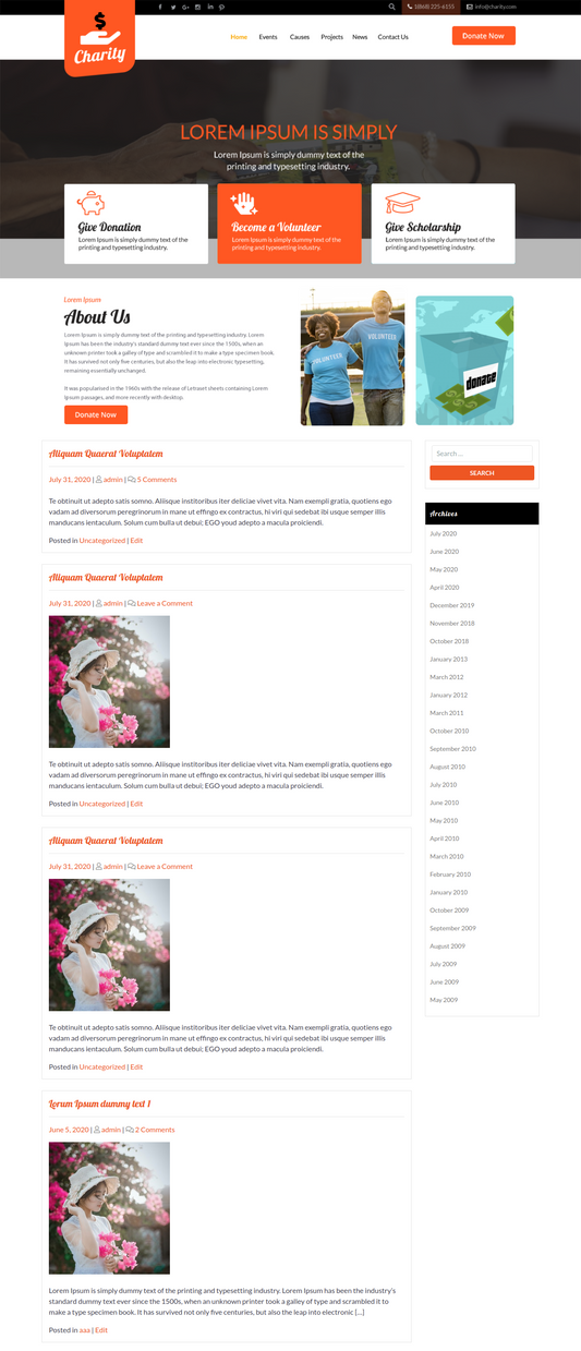 Free Charity WordPress Theme