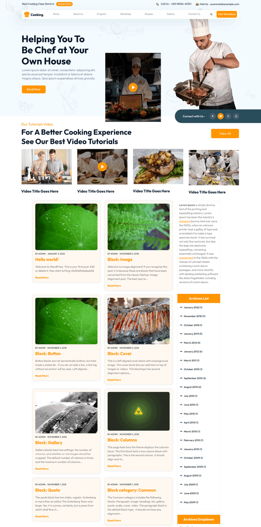 Free Food Blogger Wordpress Theme
