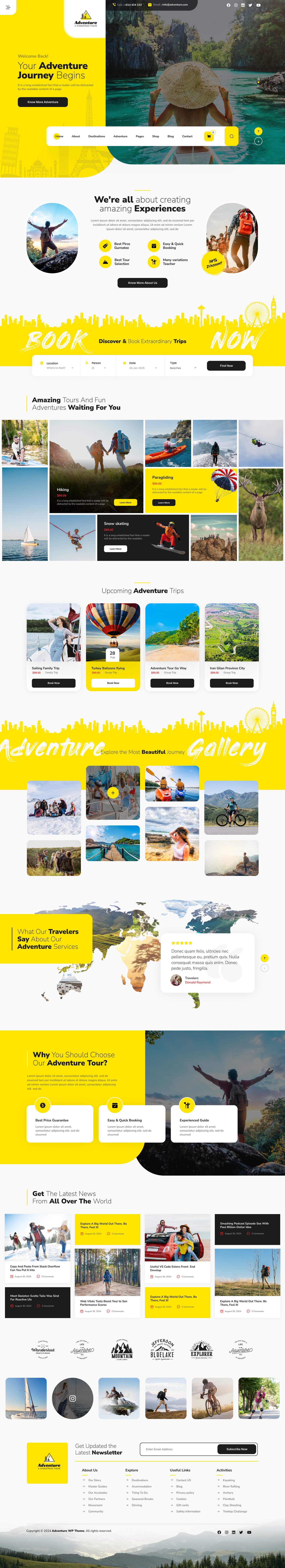 Adventure Tourism WordPress Theme