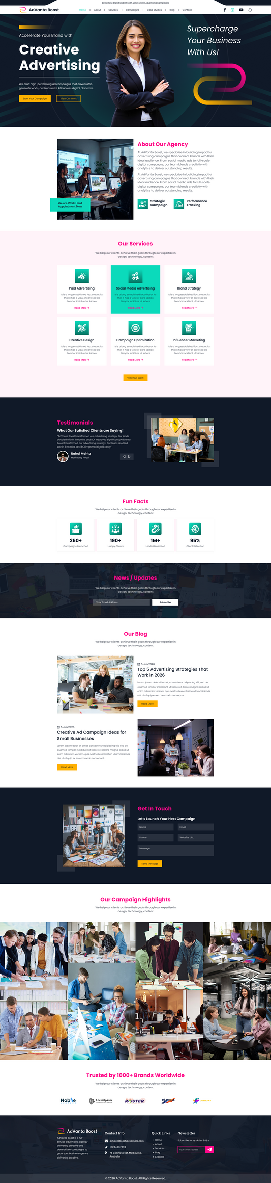Advertising Agency WordPress Theme 