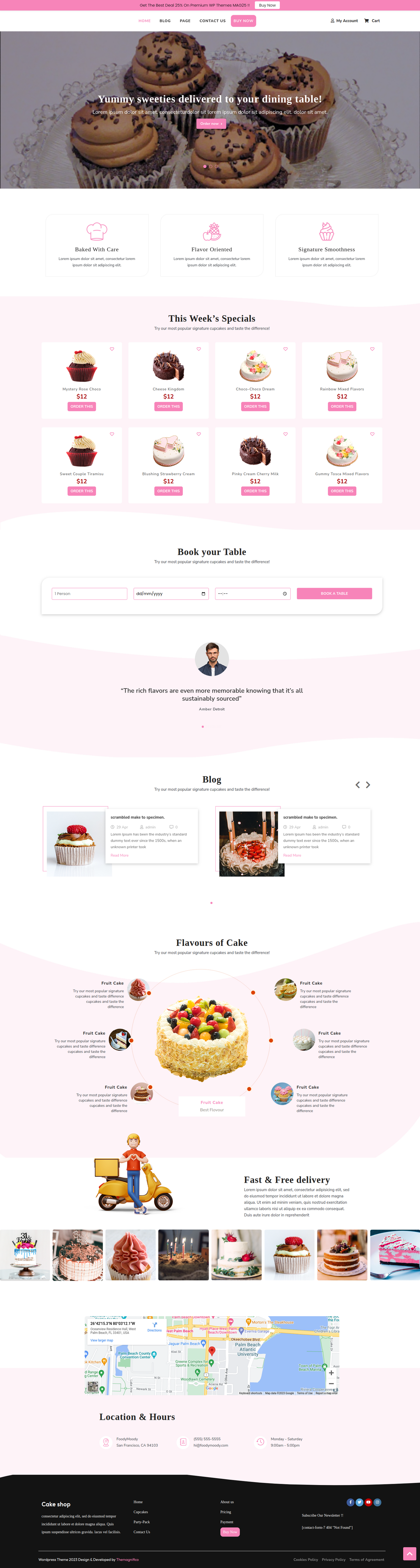 Premium Cake Shop WordPress Theme