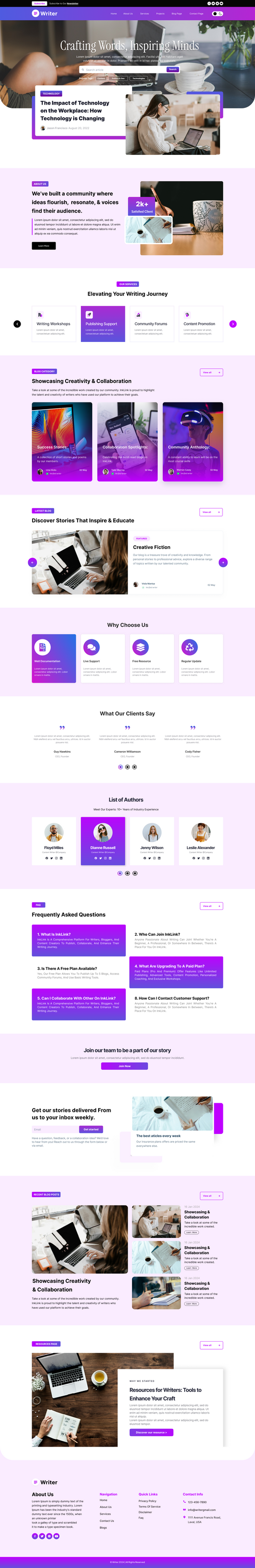 Blog Writer WordPress Theme