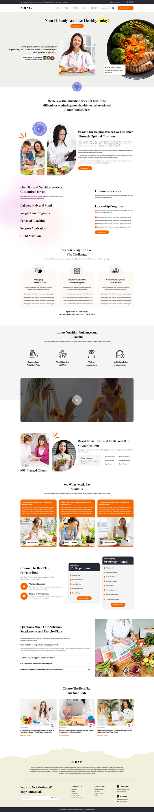 Diet Consultant WordPress Theme