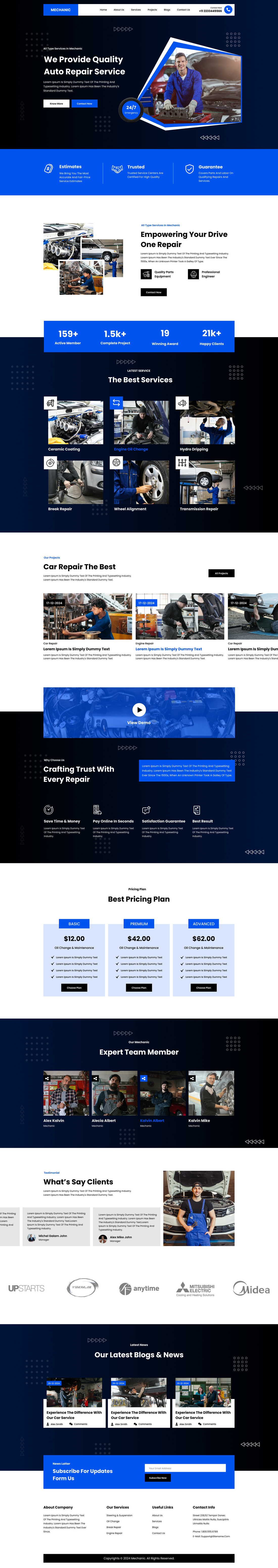 Eauto Repair WordPress Theme for Auto Services & Garages