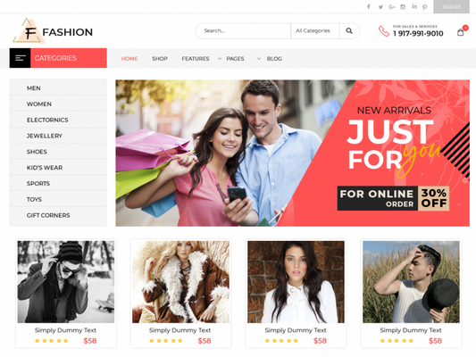 Free Fashion WordPress Theme