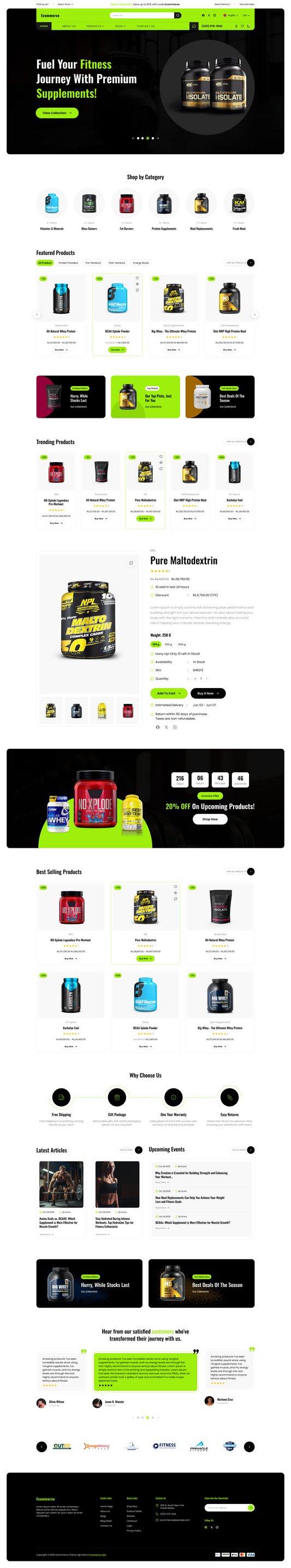 Fitness Supplement WordPress Theme