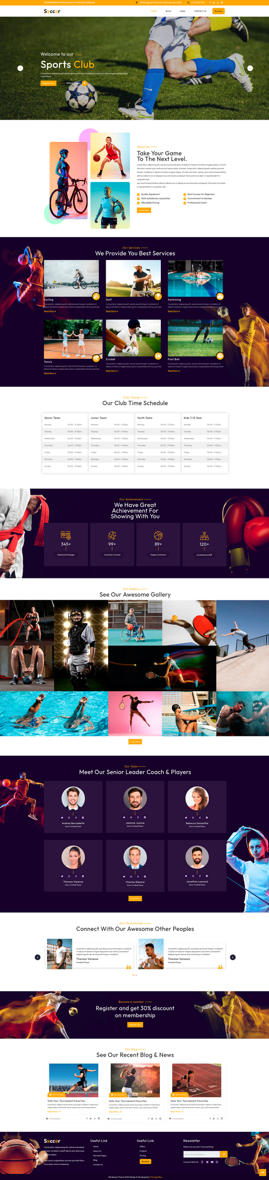 Football Theme Program Premium Football WordPress Theme For Gaming Websites