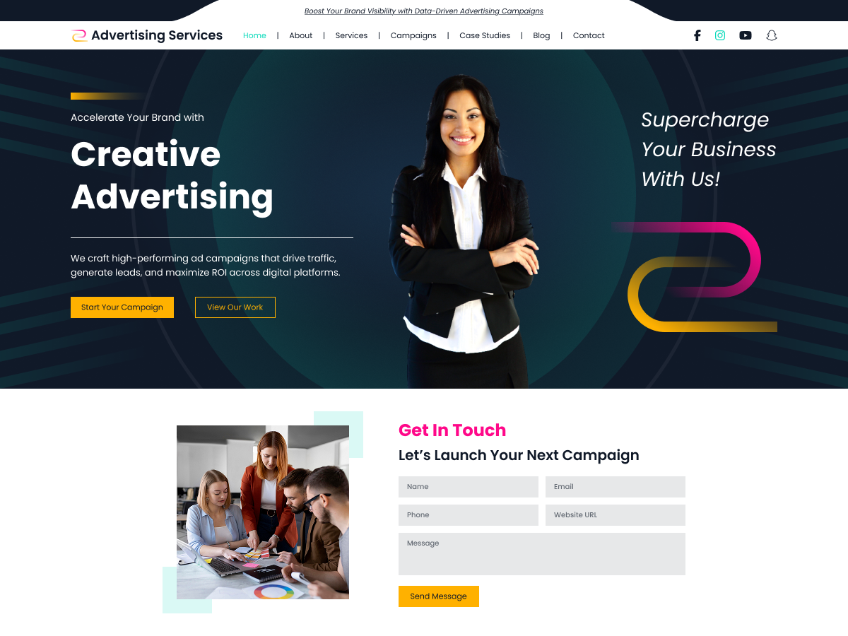 Free Advertising Services WordPress Theme