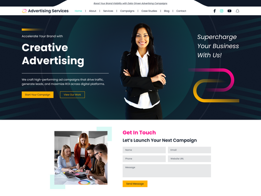 Free Advertising Services WordPress Theme