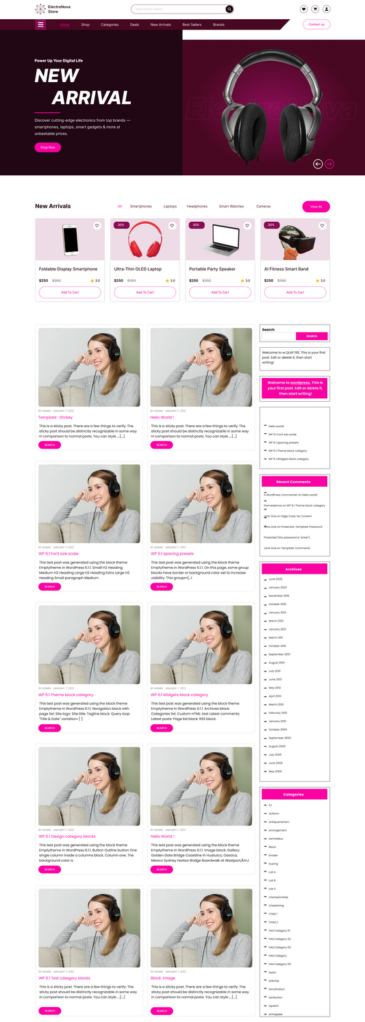 Free Electronics Equipment WordPress Theme