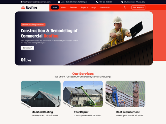 Free House Roofing WordPress Theme