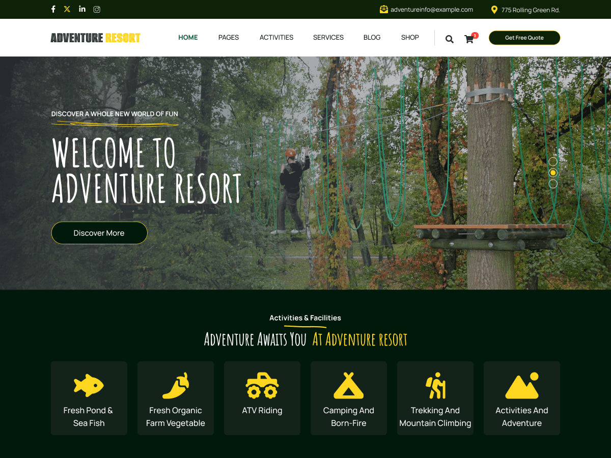 Free Adventure Wordpress Theme