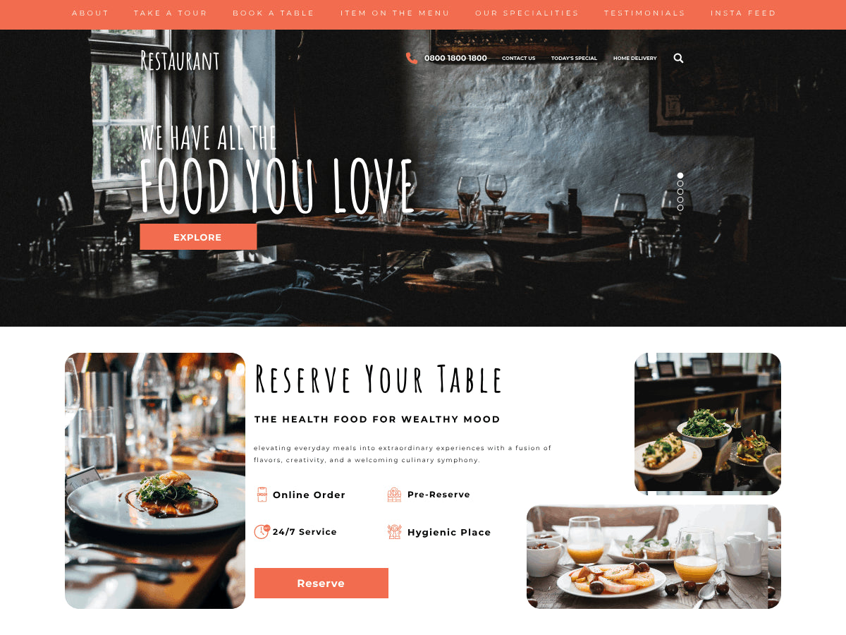 Cafeteria WordPress Theme