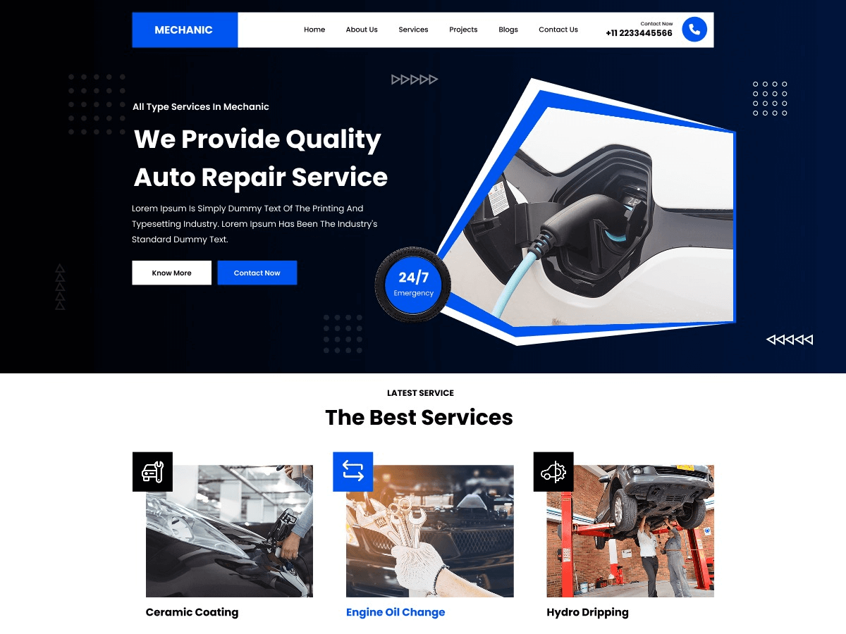 Eauto Repair WordPress Theme