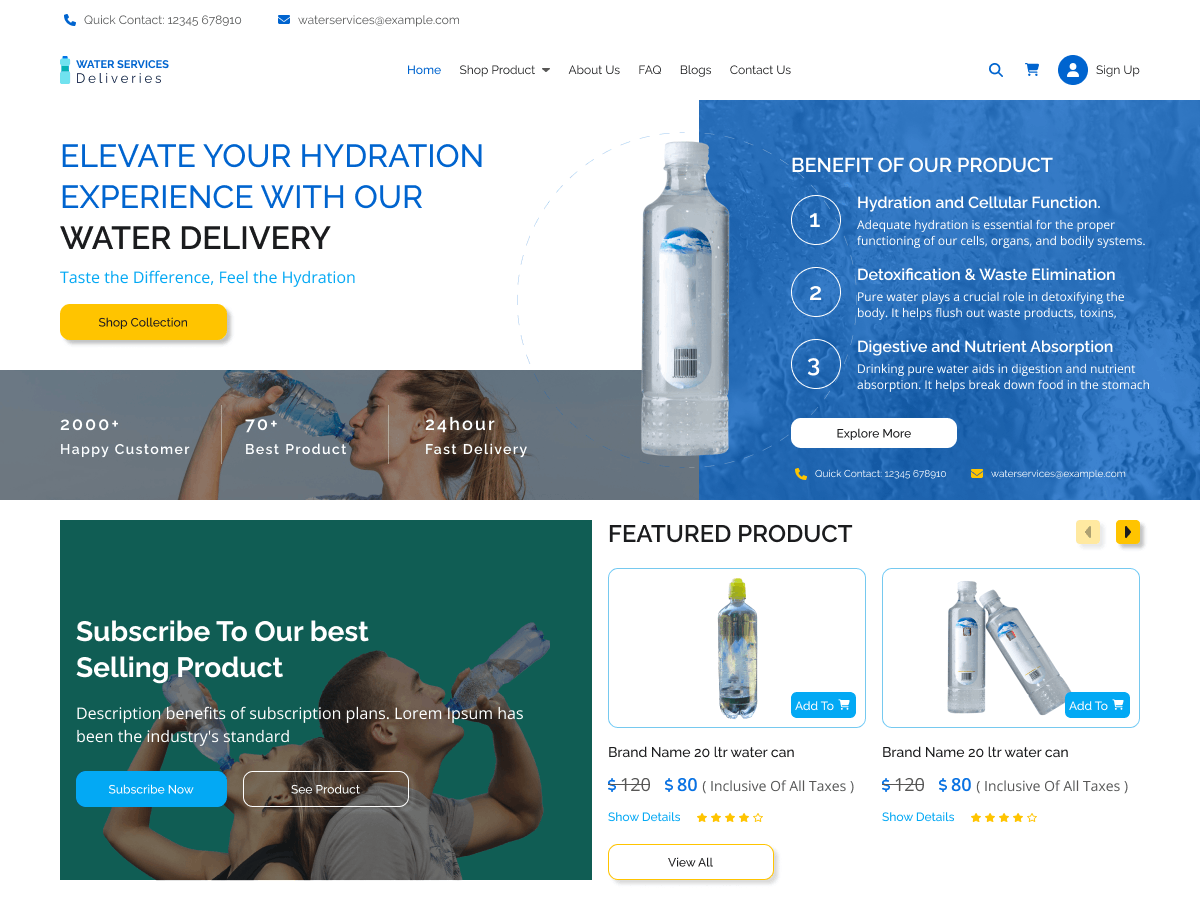 Water Delivery Services Theme