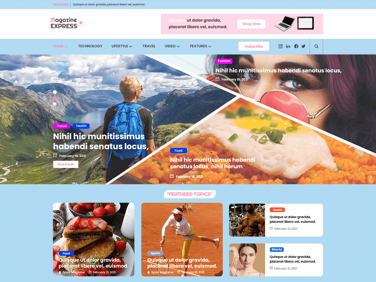 Magazine WordPress Theme