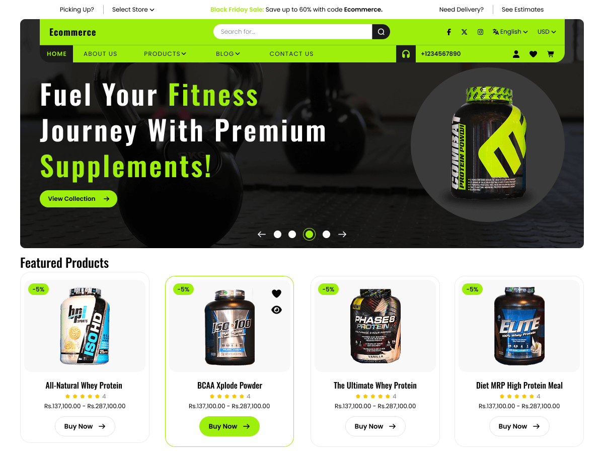 Fitness Supplement WordPress Theme