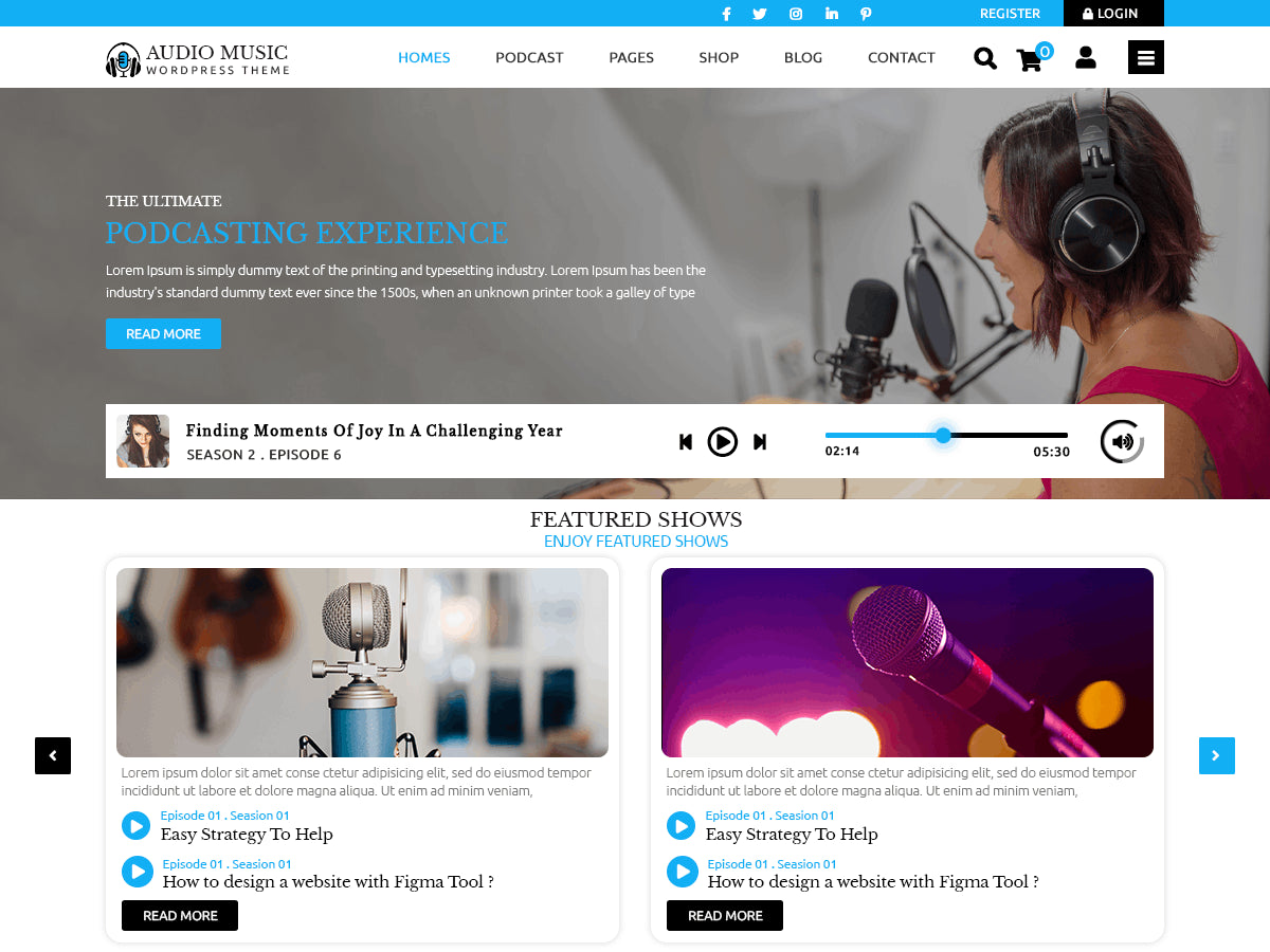 Audio WordPress Theme
