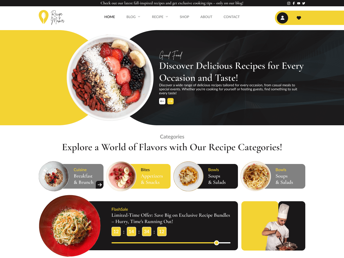 Recipe Blog WordPress Theme