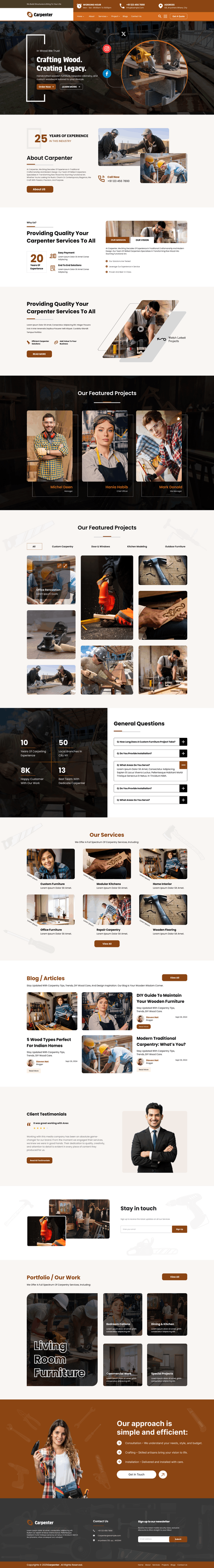 Timber WordPress Theme for Wood & Carpentry Sites