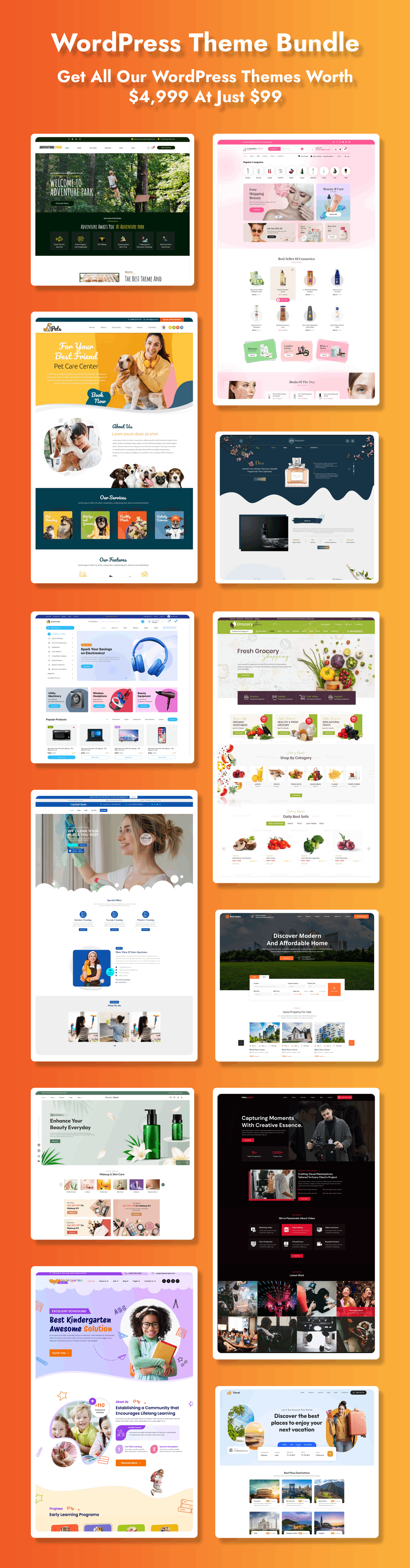 WordPress Theme Bundle Get 120+ Awesome WordPress Themes.