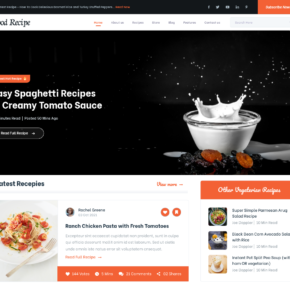 Free Food Recipe WordPress Theme